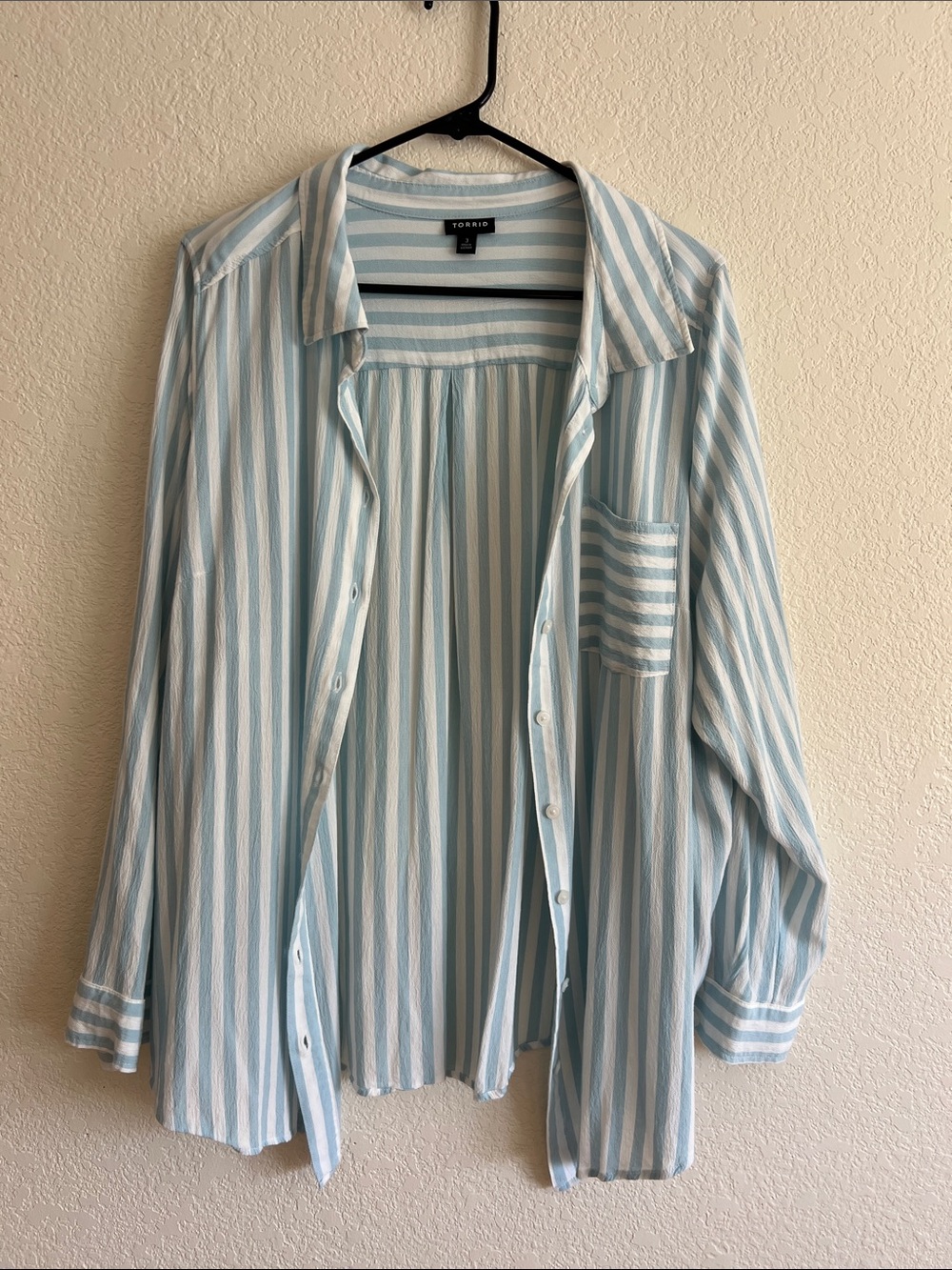 Torrid Striped Button Down Shirt